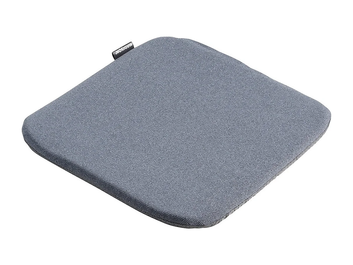 Cojín de asiento Manchester gris denim - Aprox. 40x40 cm - Juego de 4