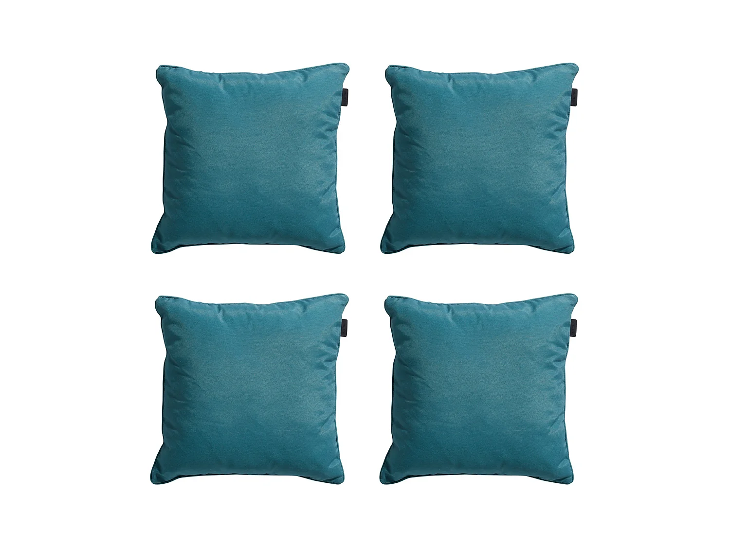 Coussin décoratif Panama bleu mer - Env. 60x60 cm - Lot de 4