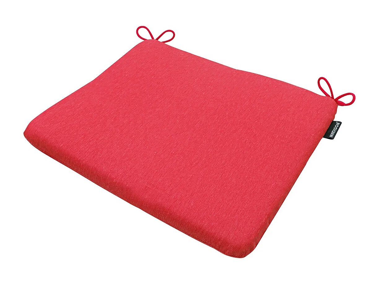 Coussin d'assise Panama rouge - Environ 40 x 40 cm - Lot de 4