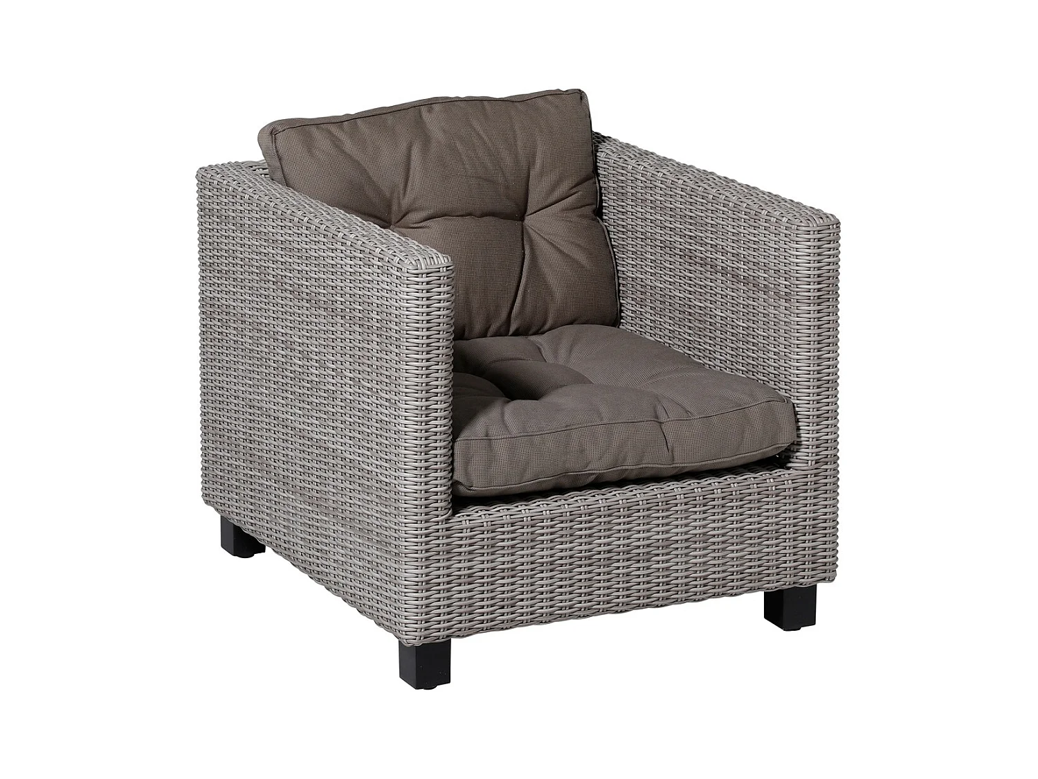 Coussin d'assise Florance Rib liver - Environ 73x73 cm - Lot de 2