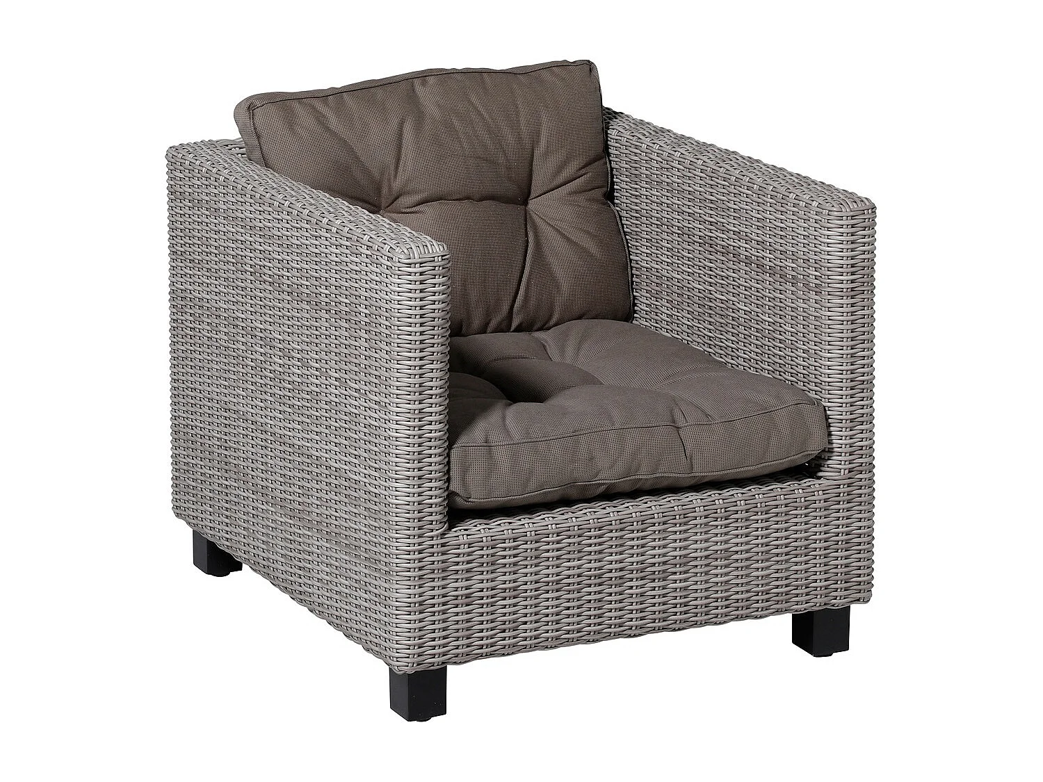 Coussin d'assise Florance Rib liver - Environ 73x73 cm - Lot de 2