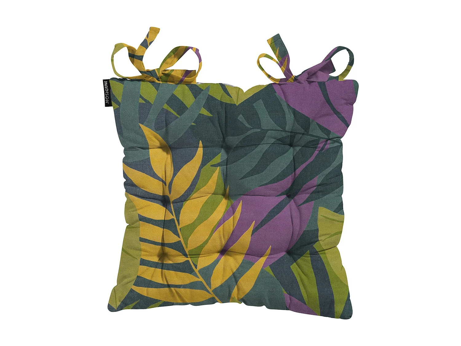 Coussin d'assise Toscane Iven vert - Env. 46x46 cm - Lot de 4