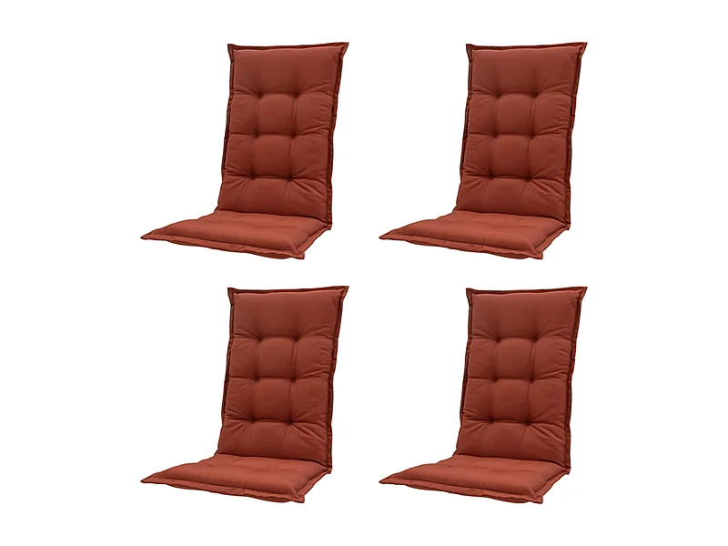 Gartenstuhlauflage High Back Panama terra - Ca. 123x50 cm - 4er Set