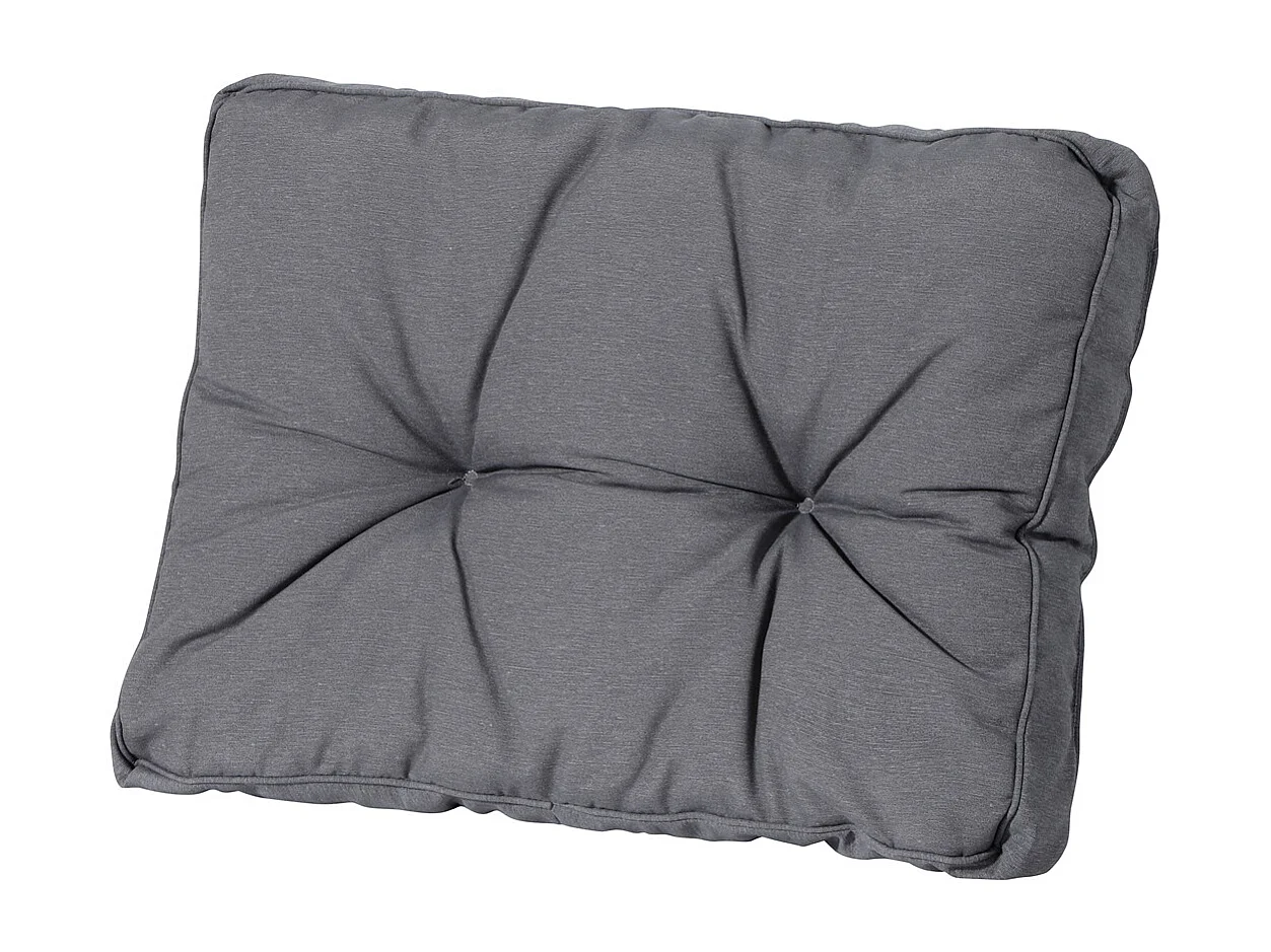 Coussin d'assise Florance Panama gris - Env. 43 x 60 cm - Lot de 2