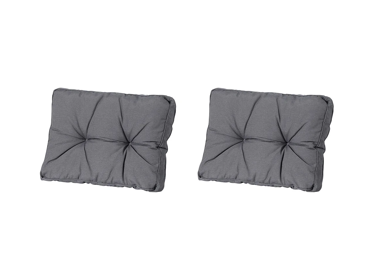 Coussin d'assise Florance Panama gris - Env. 43 x 60 cm - Lot de 2