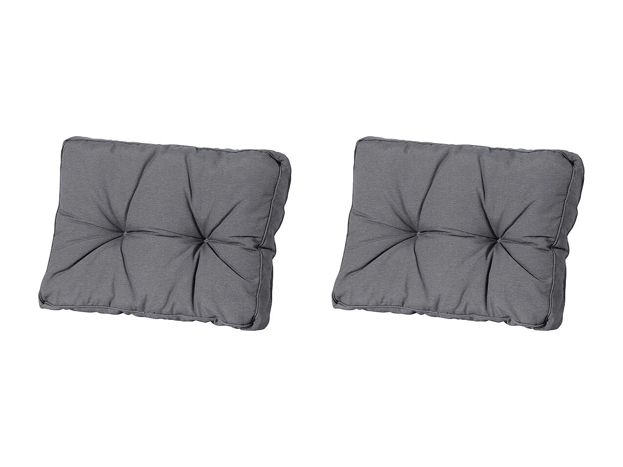 Coussin d'assise Florance Panama gris - Env. 43 x 60 cm - Lot de 2
