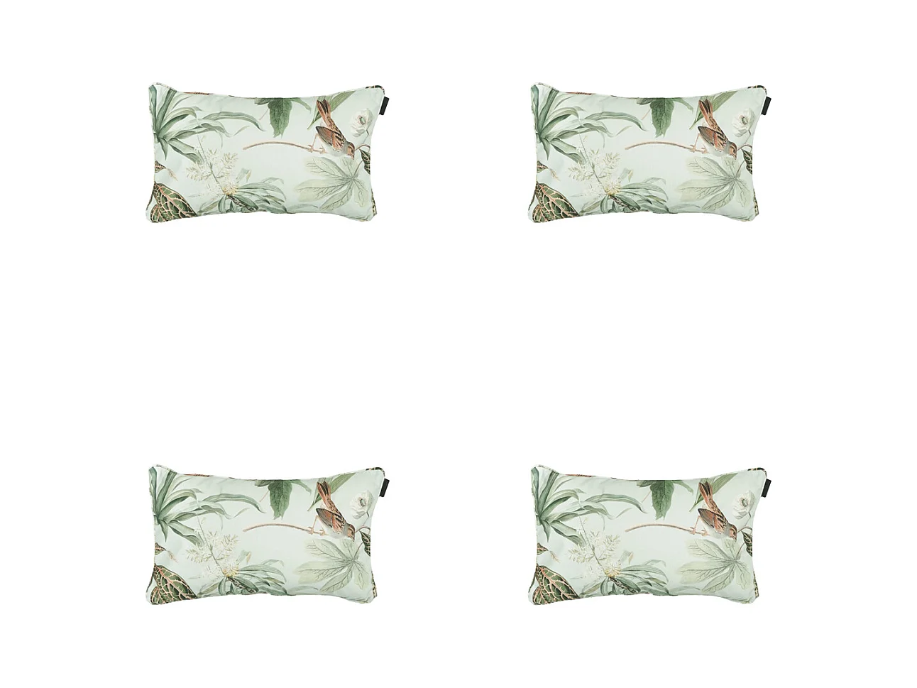Cojín decorativo verde Grasse - Aprox. 30x50 cm - Juego de 4