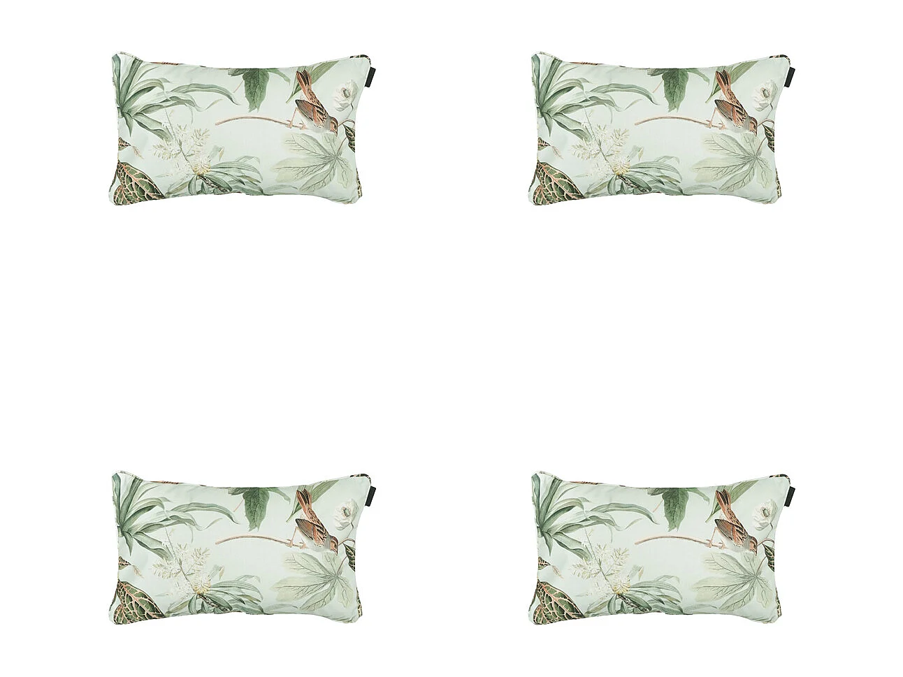 Coussin décoratif vert Grasse - Env. 30x50 cm - Lot de 4