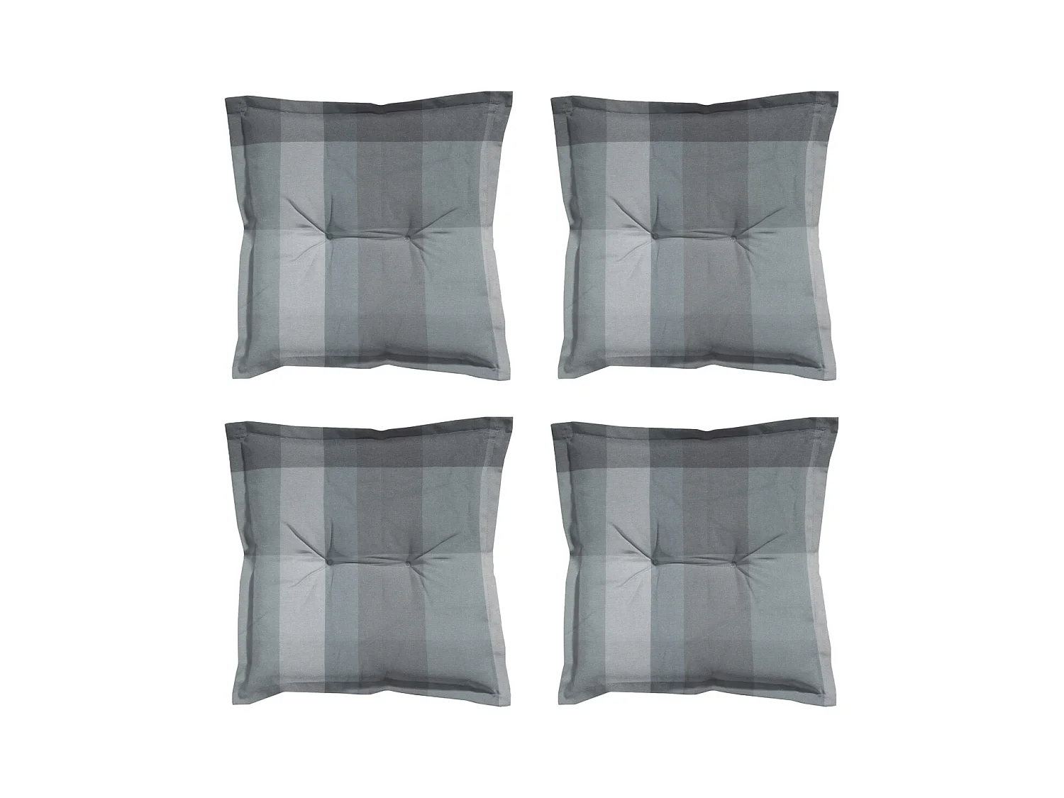 Coussin d'assise Sya gris - Environ 50x50 cm - Lot de 4