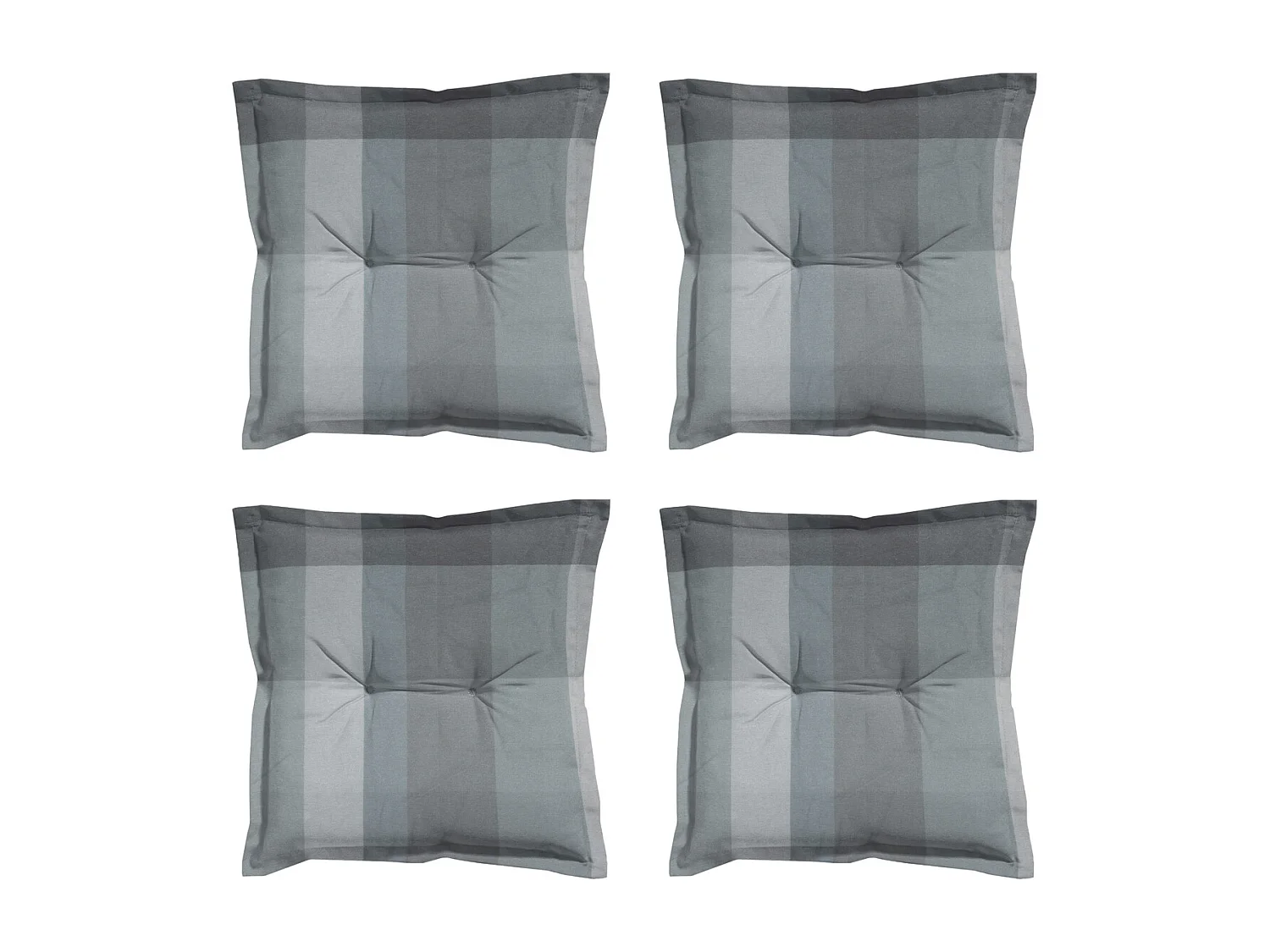 Coussin d'assise Sya gris - Environ 50x50 cm - Lot de 4