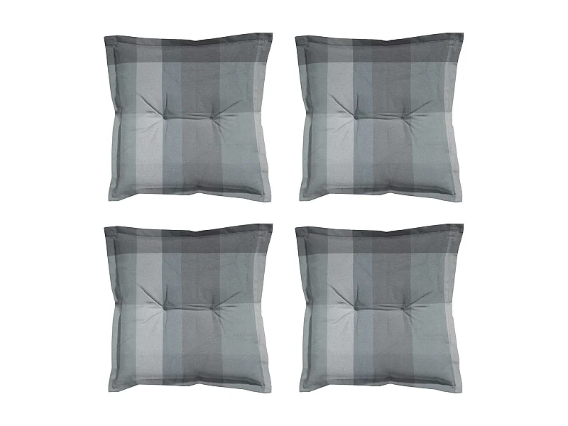Coussin d'assise Sya gris - Environ 50x50 cm - Lot de 4