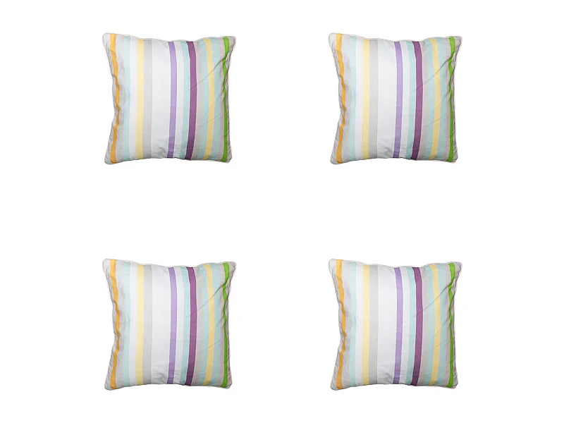 Dekokissen Righe lila - Ca. 50x50 cm - 4er Set