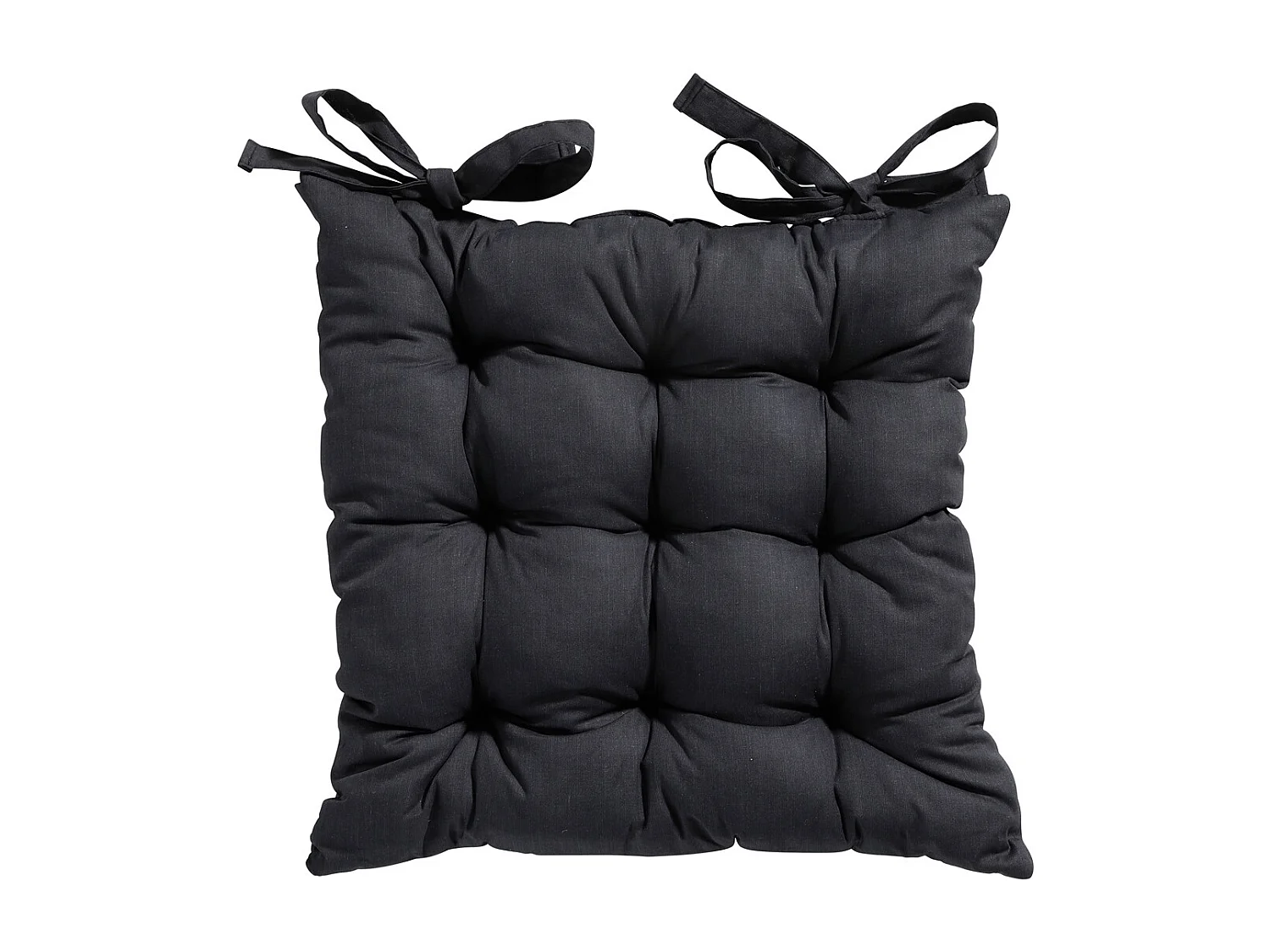 Coussin d'assise Tuscany Basic noir - Environ 46 x 46 cm - Lot de 4