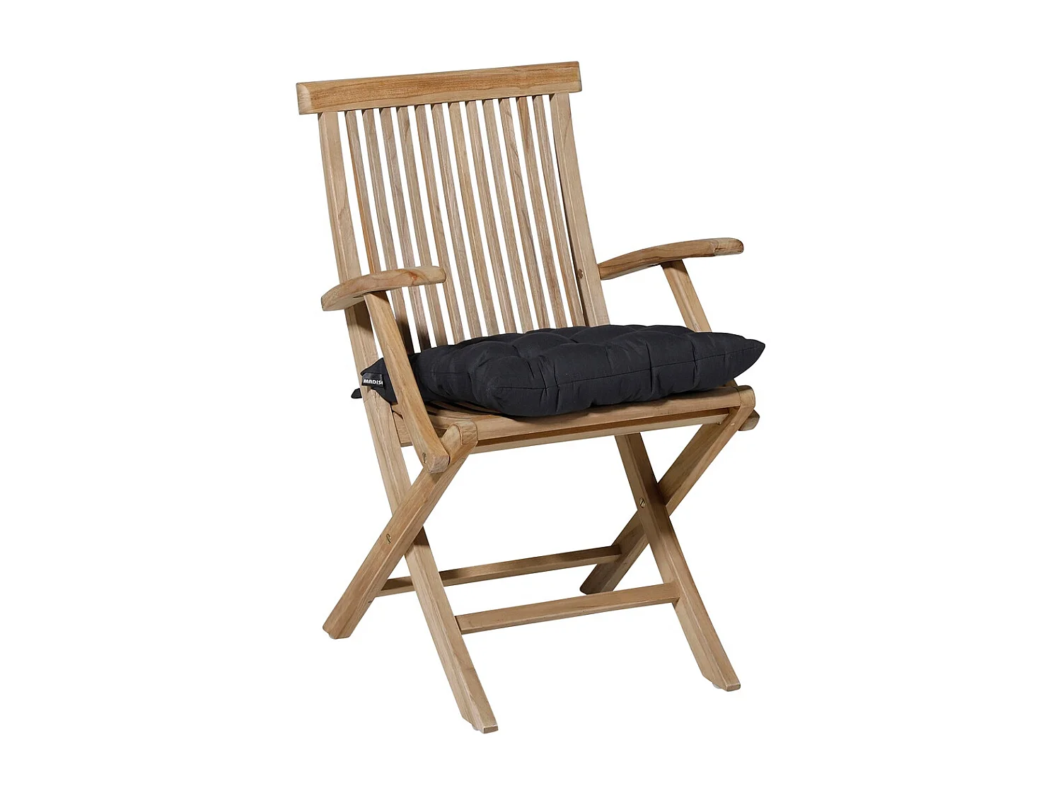 Coussin d'assise Tuscany Basic noir - Environ 46 x 46 cm - Lot de 4