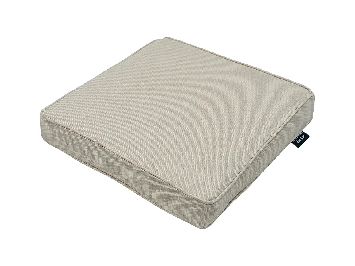 Coussin d'assise en toile beige éco+ - Environ 40 x 40 cm - Lot de 4