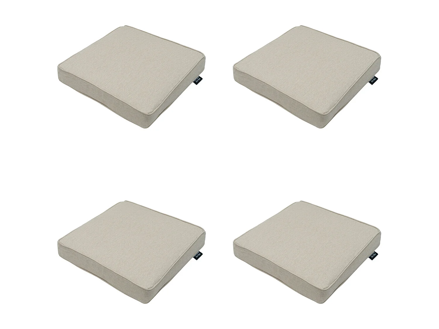 Zitkussen Beige canvas eco+ - Ca. 40x40 cm - Set van 4