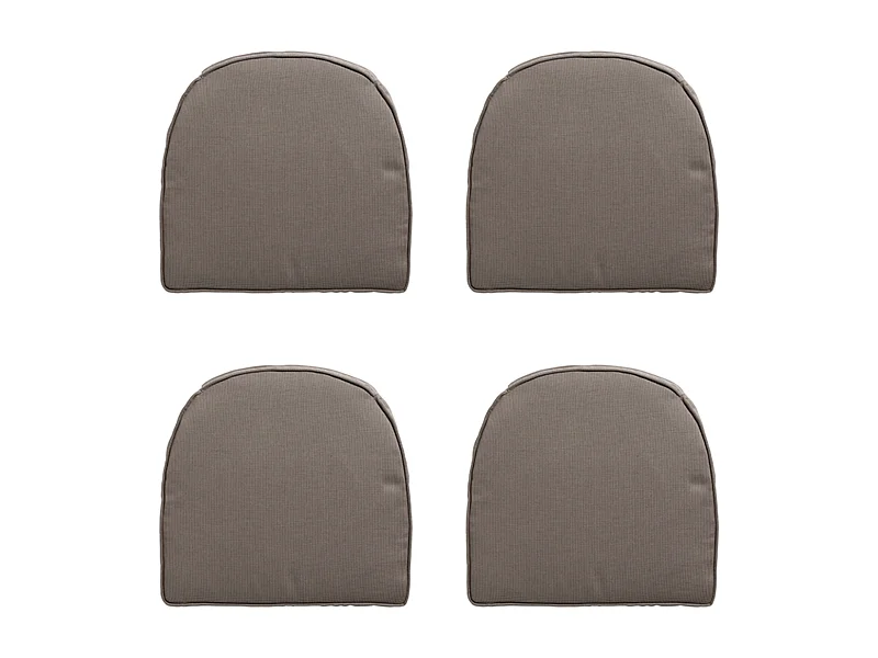 Coussin d'assise en osier York Rib foie - Environ 48 x 48 cm - Lot de 4