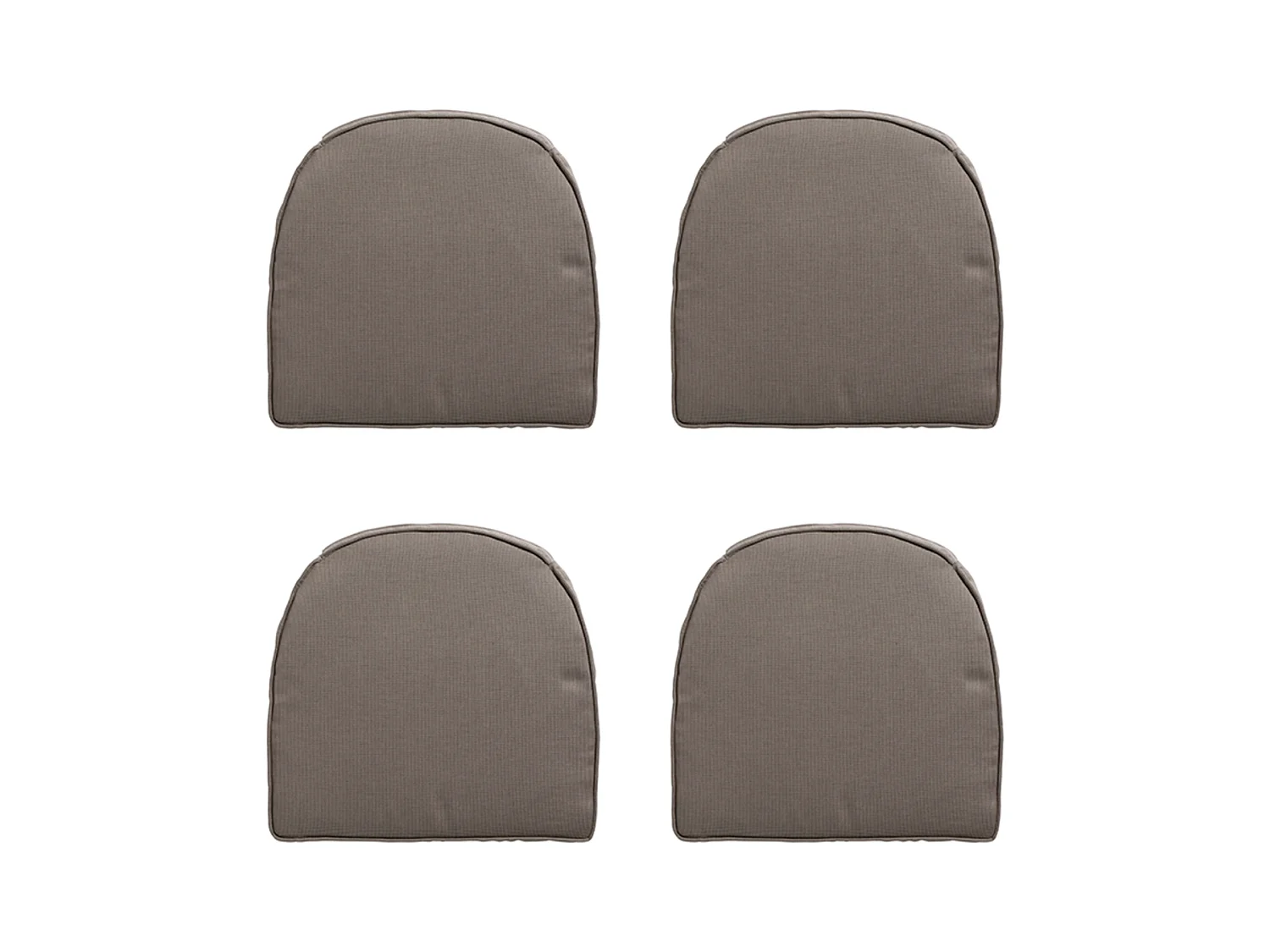 Coussin d'assise en osier York Rib foie - Environ 48 x 48 cm - Lot de 4