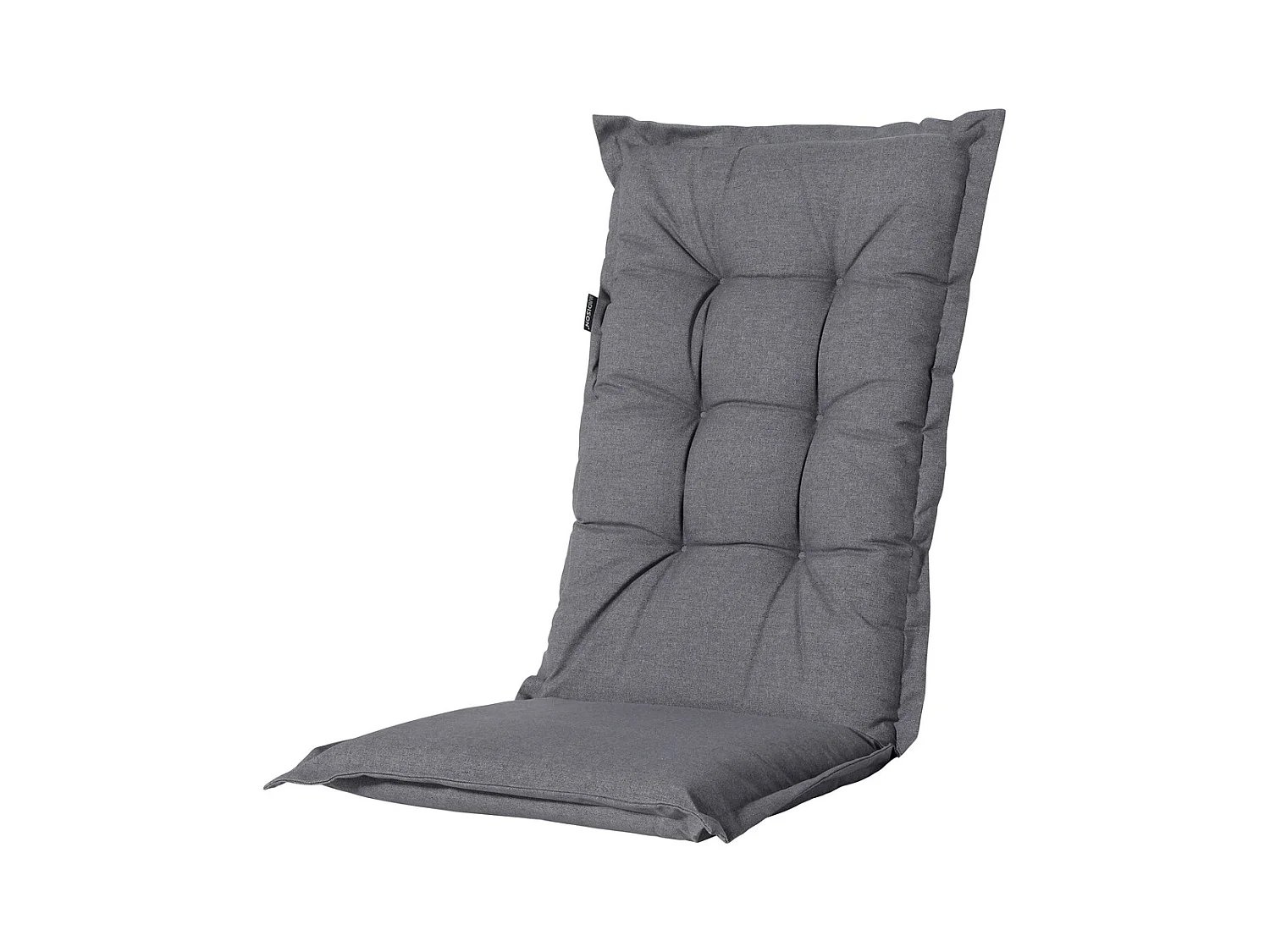 Coussin de chaise de jardin haut dossier Oxford gris - Environ 123 x 50 cm - Lot de 4