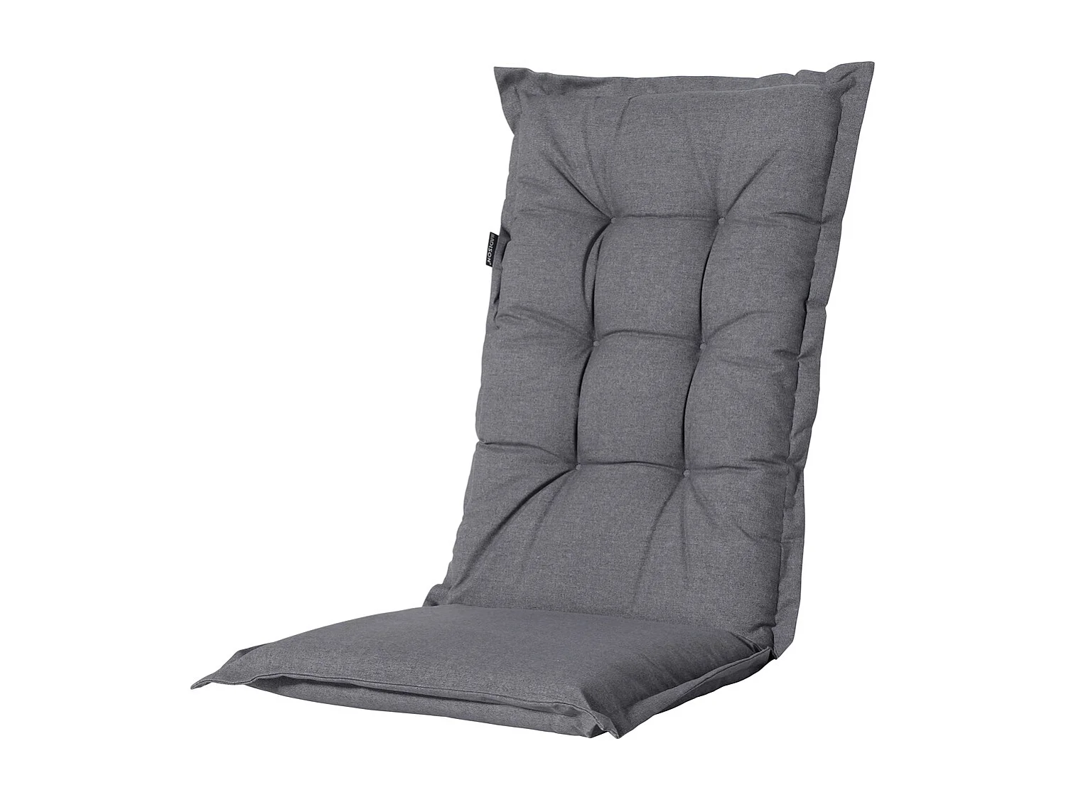 Coussin de chaise de jardin haut dossier Oxford gris - Environ 123 x 50 cm - Lot de 4
