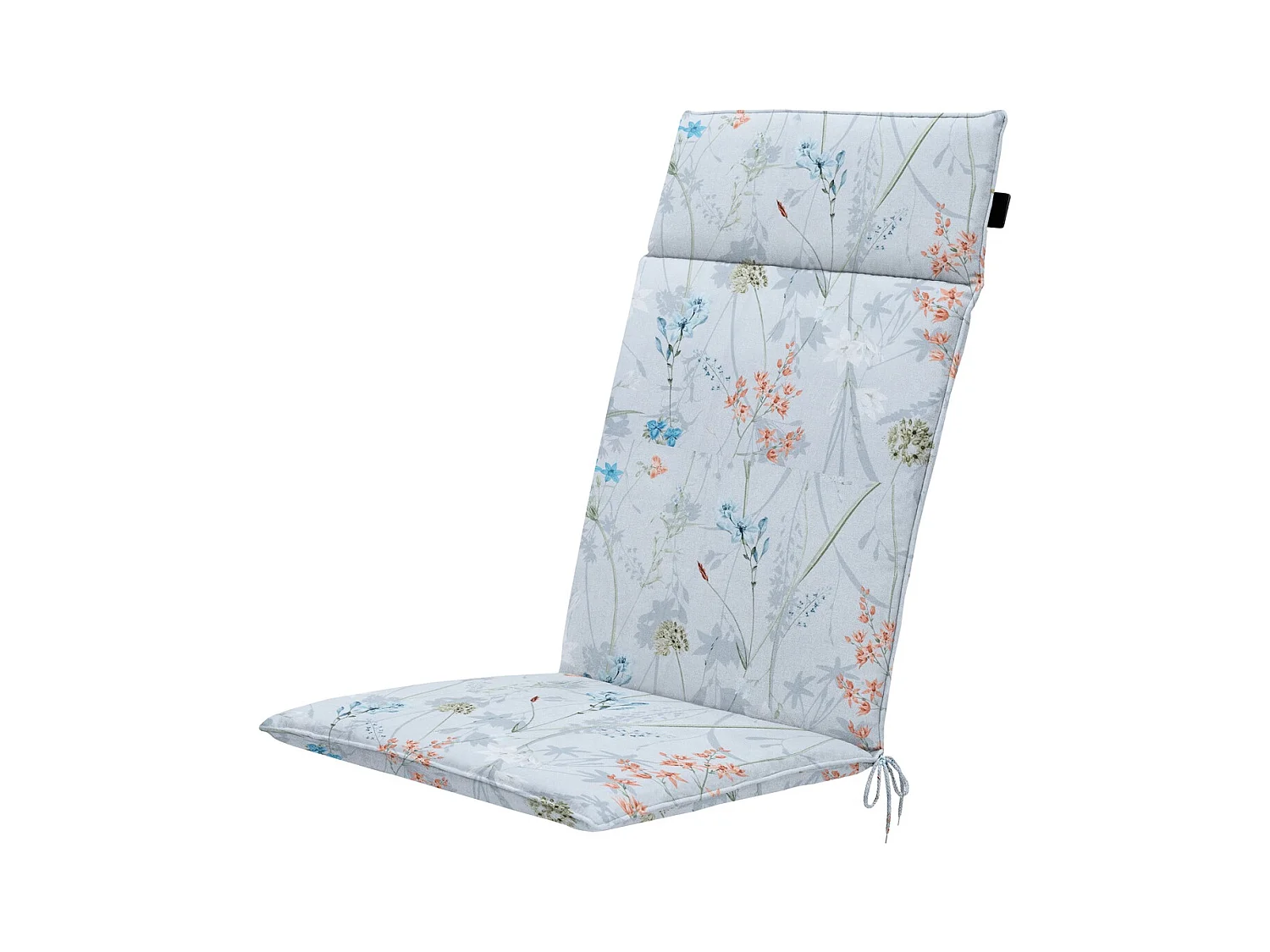 Coussin de chaise de jardin haut dossier Donna toile azur éco+ - Environ 120 x 50 cm - Lot de 4