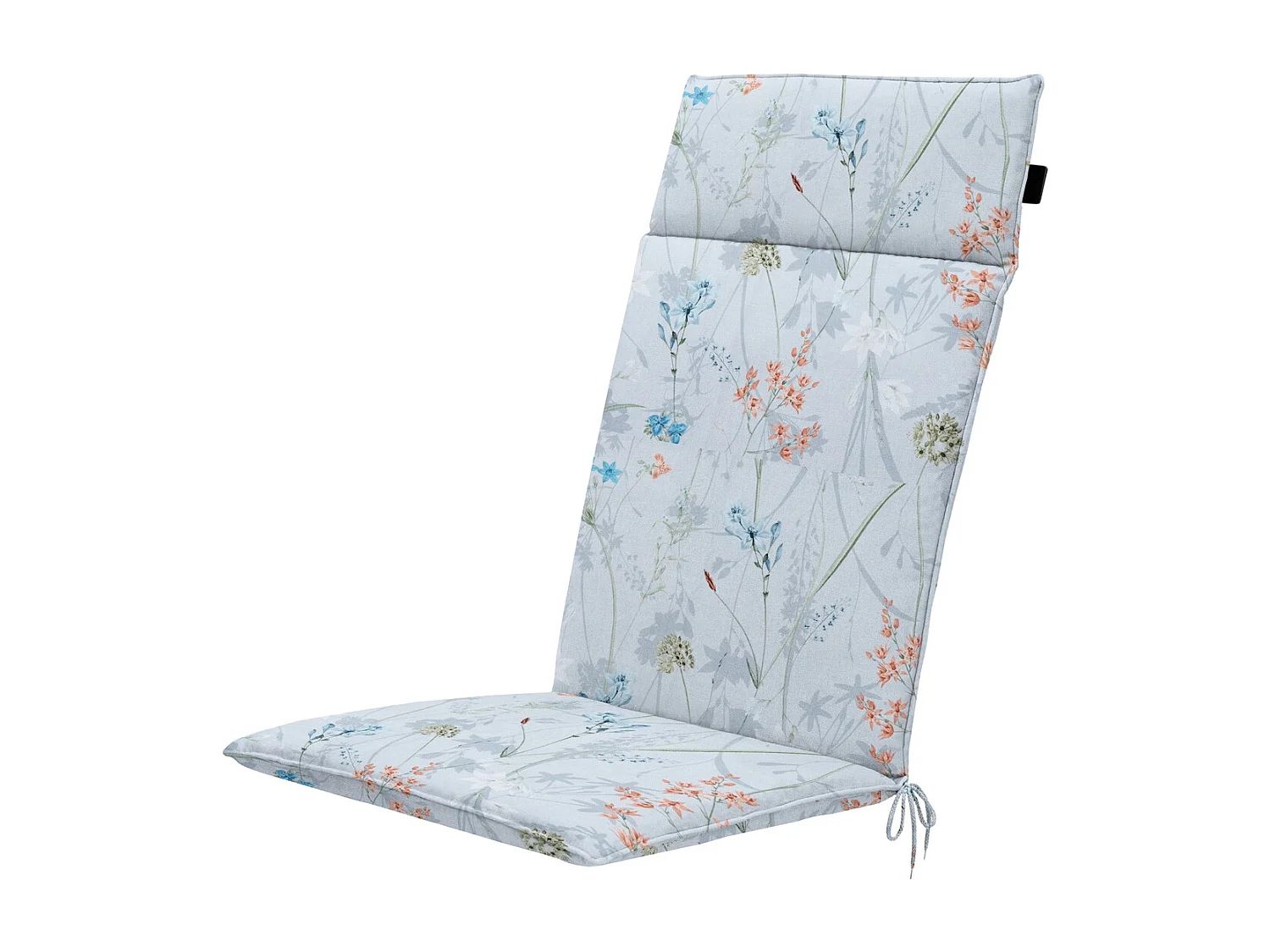 Coussin de chaise de jardin haut dossier Donna toile azur éco+ - Environ 120 x 50 cm - Lot de 4