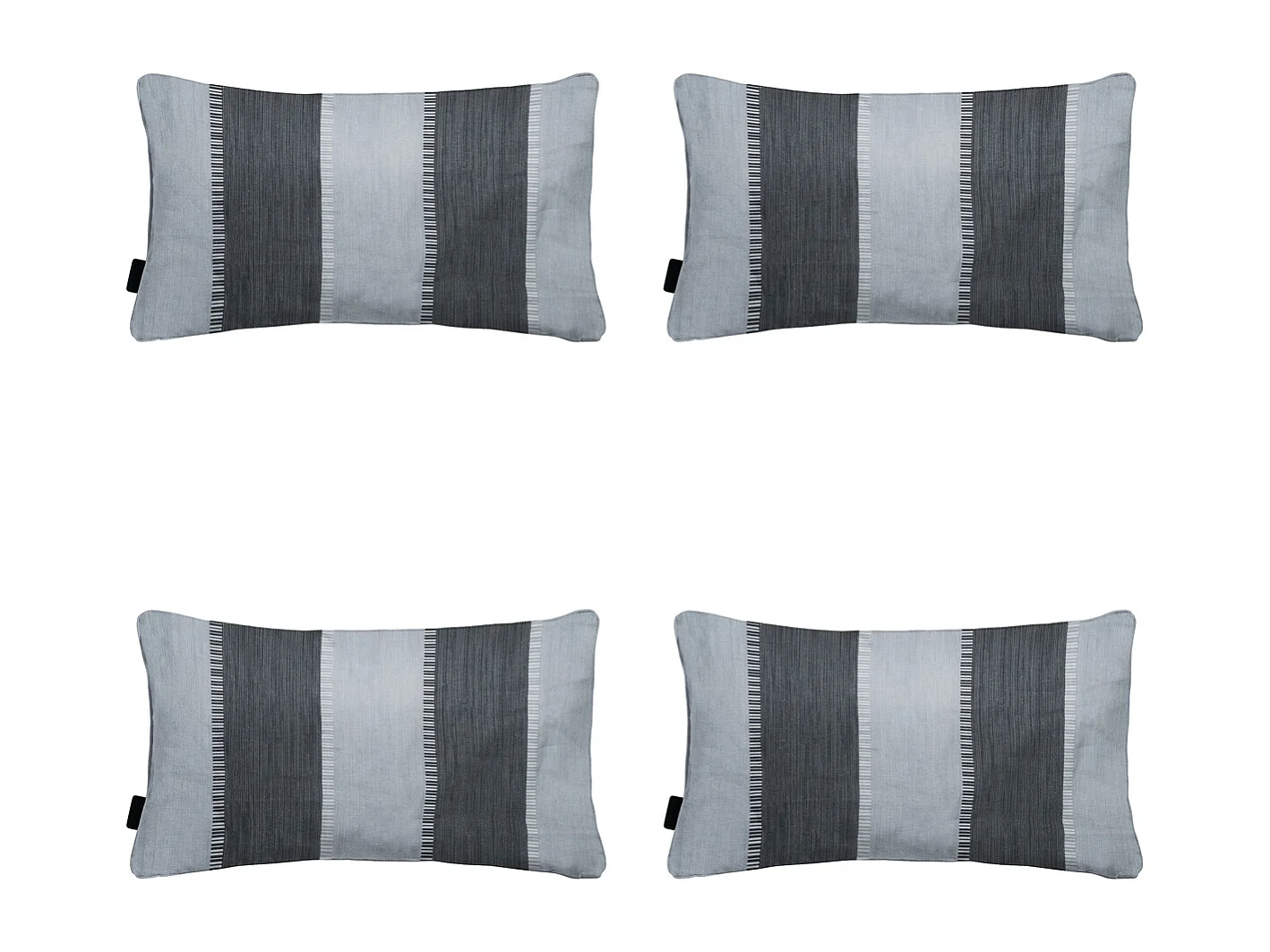 Sierkussen Banda grey - Ca. 30x50 cm - Set van 4