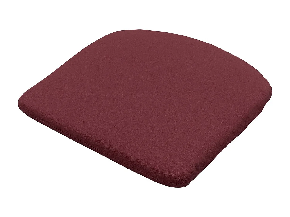 Coussin d'assise Panama bordeaux - Env. 46x48 cm - Lot de 4