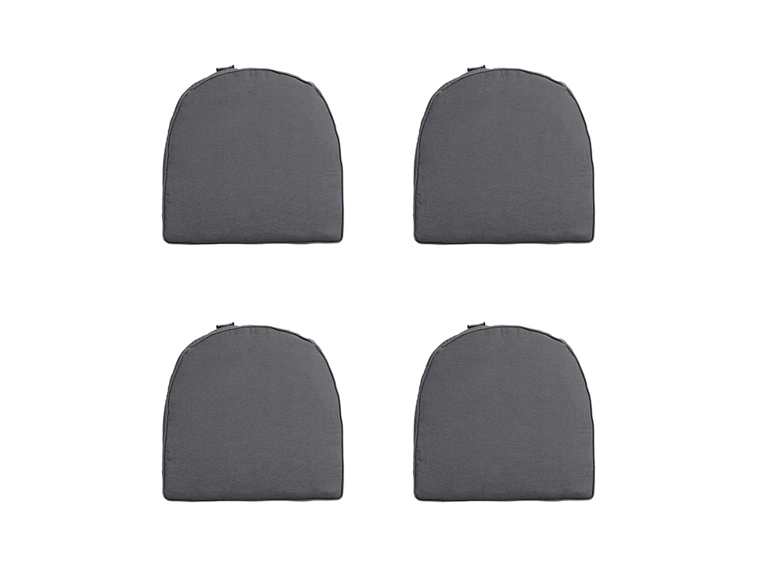 Coussin d'assise Panama gris - Environ 48 x 48 cm - Lot de 4