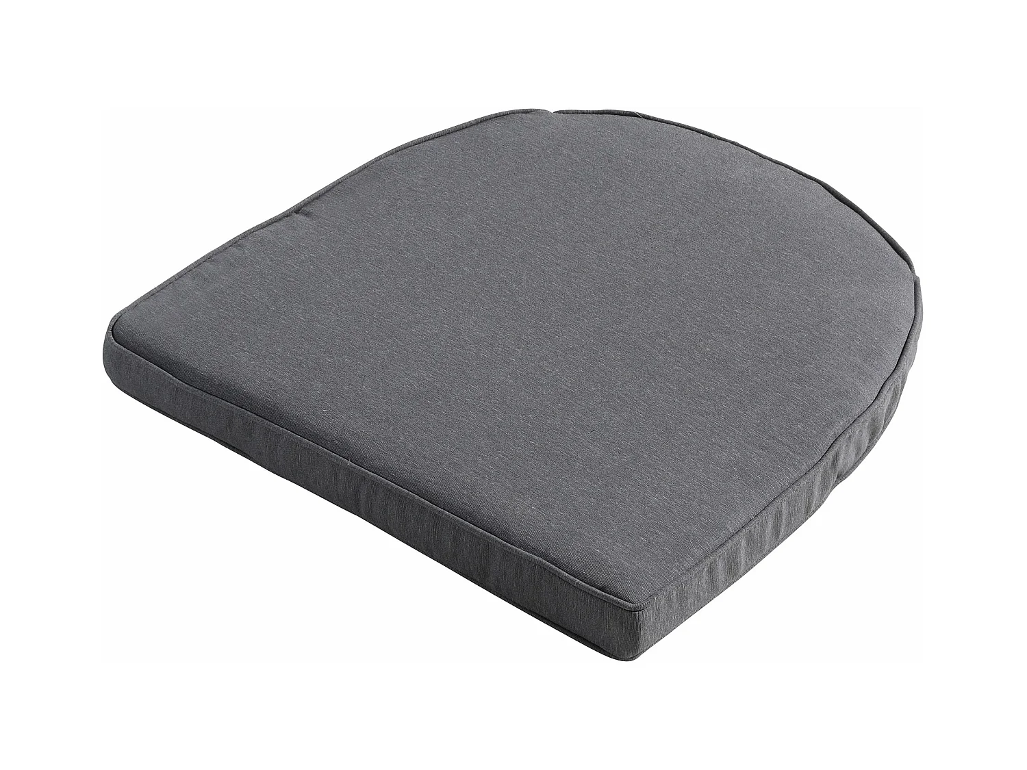 Coussin d'assise Panama gris - Environ 48 x 48 cm - Lot de 4
