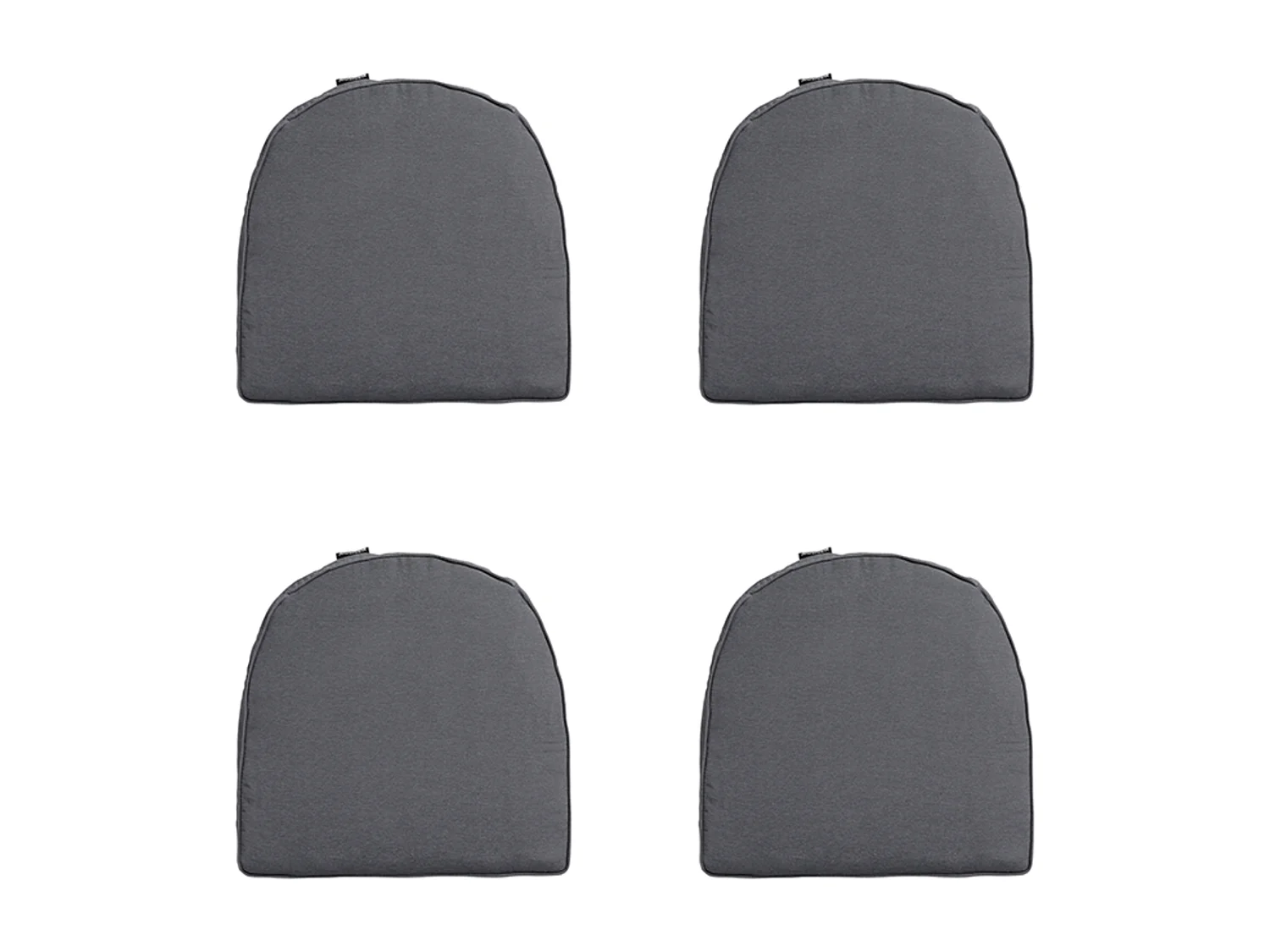 Coussin d'assise Panama gris - Environ 48 x 48 cm - Lot de 4