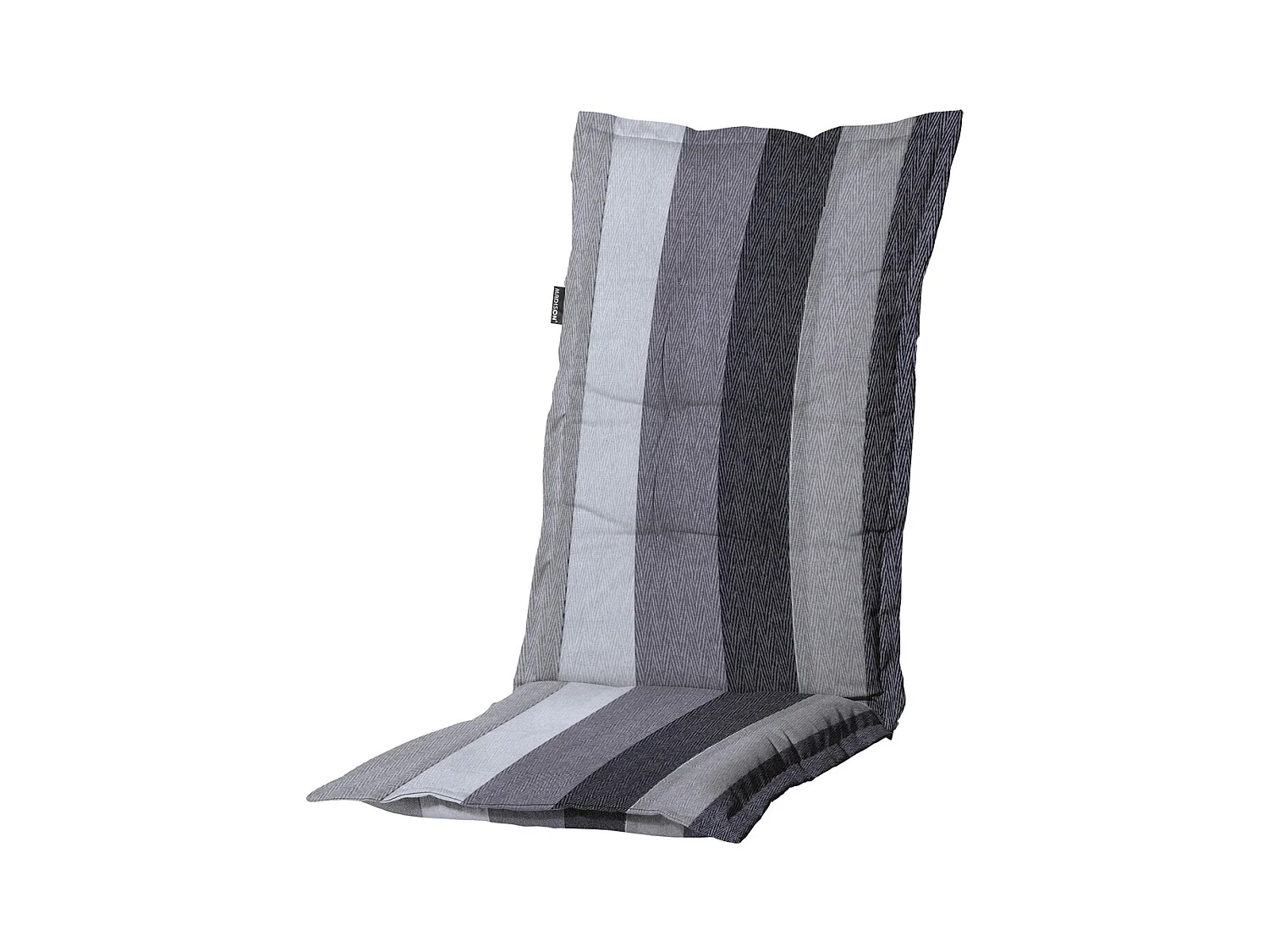 Coussin de chaise de jardin haut dossier Victoria gris - Dimensions approximatives : 123 x 50 cm - Lot de 4