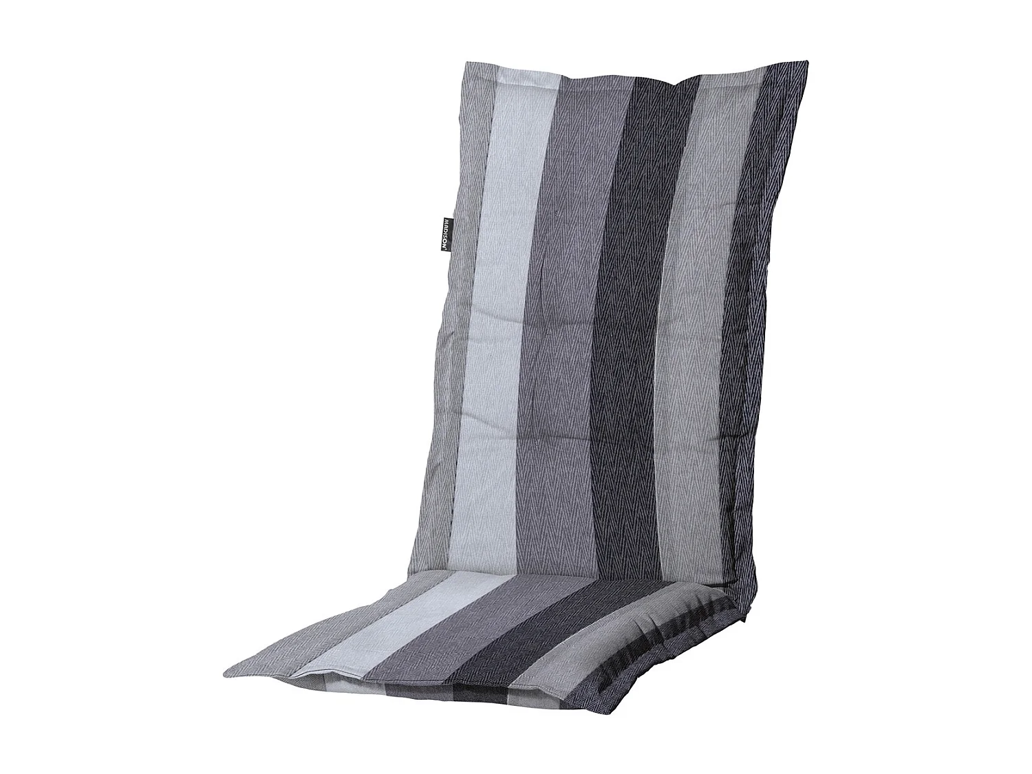 Cojín para silla de jardín con respaldo alto Victoria gris - Aprox. 123x50 cm - Juego de 4