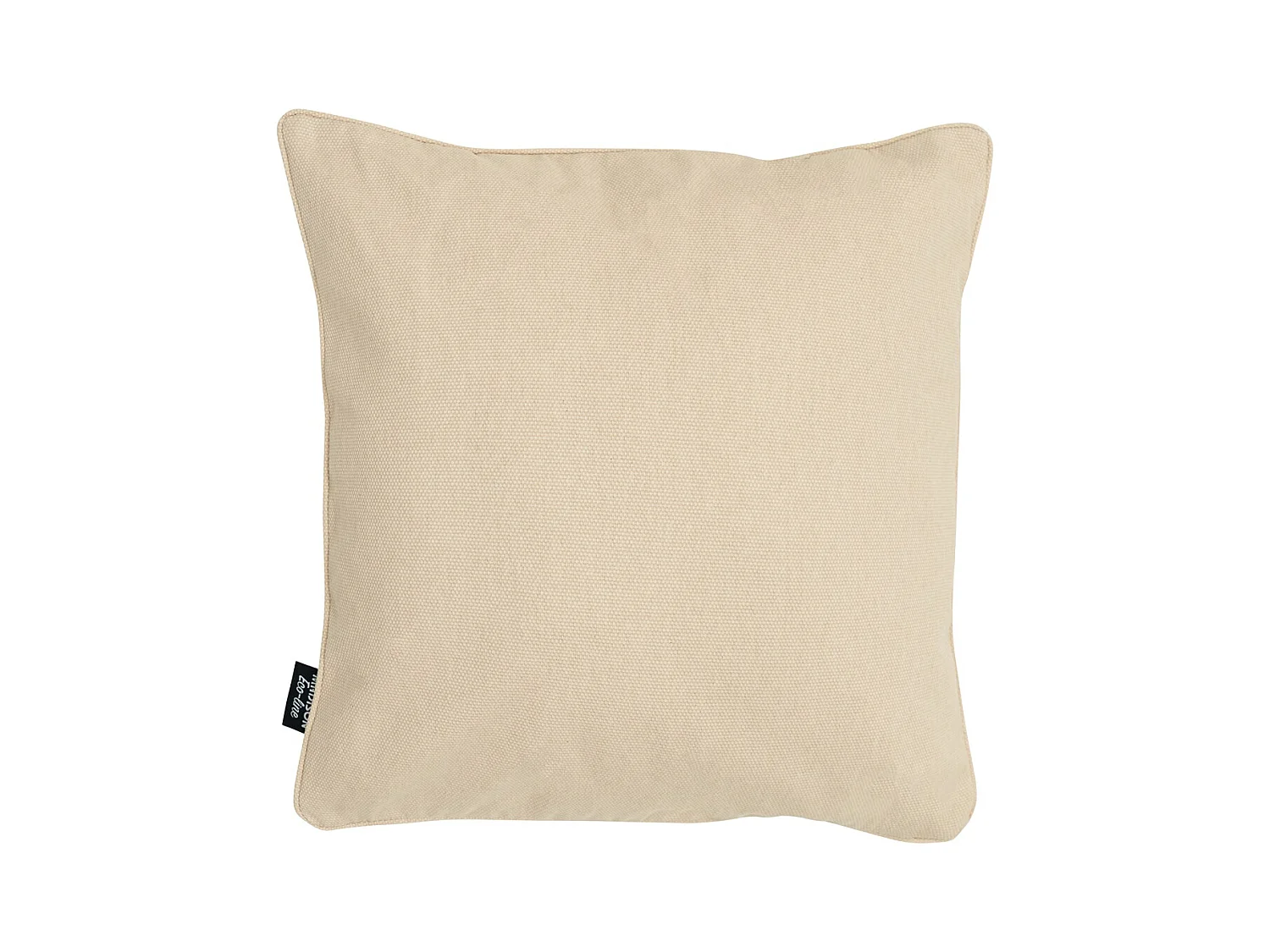 Coussin décoratif en toile beige éco+ - Environ 50x50 cm - Lot de 4