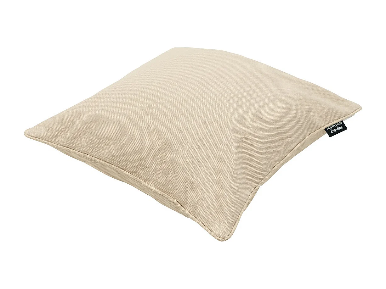 Coussin décoratif en toile beige éco+ - Environ 50x50 cm - Lot de 4