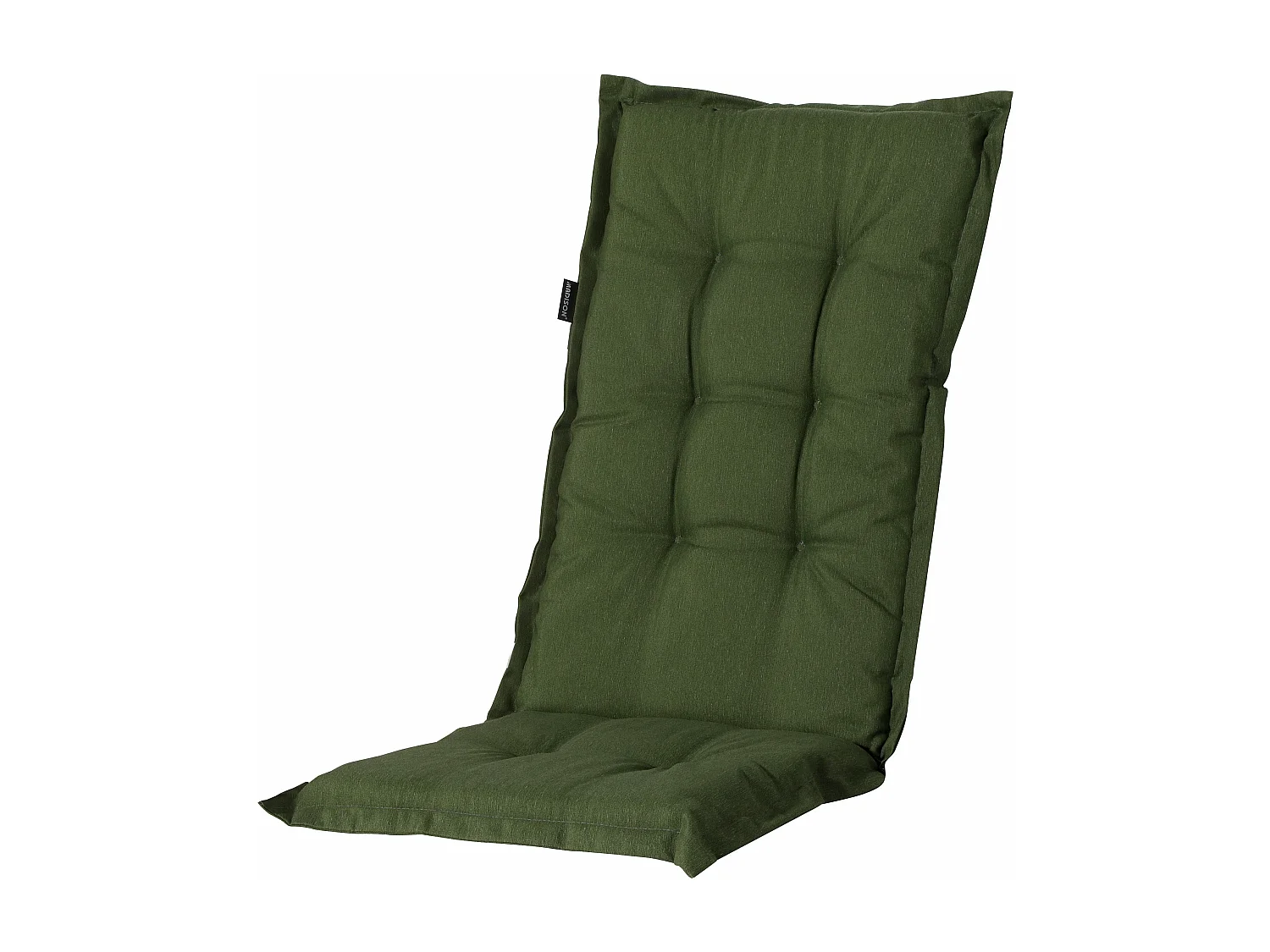 Coussin de chaise de jardin à dossier bas Panama vert - Environ 105 x 50 cm - Lot de 4