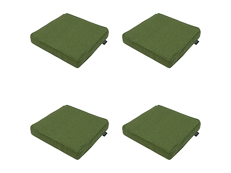 Sitzkissen Moosgrün Canvas eco+ - Ca. 40x40 cm - 4er Set