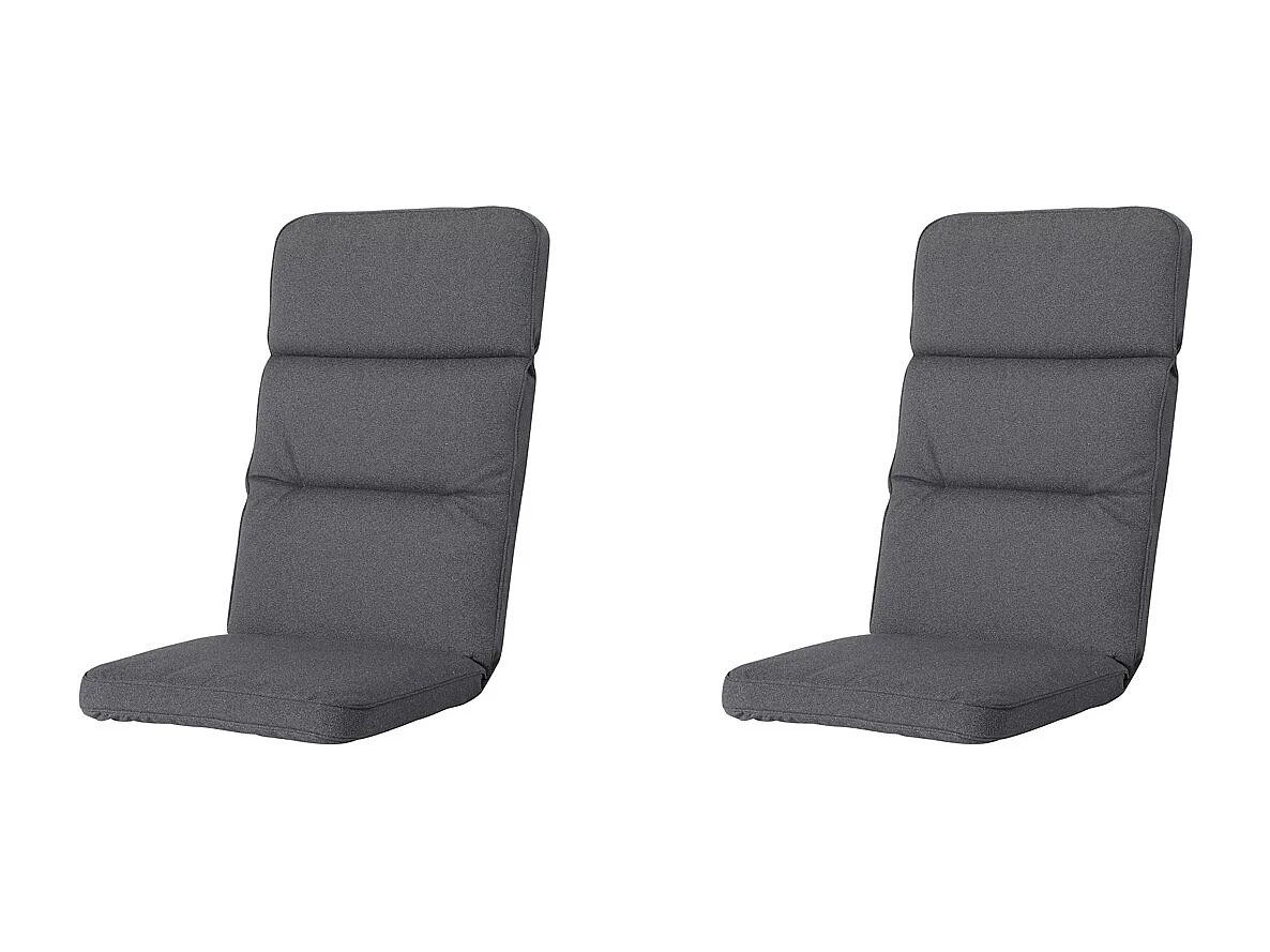 Gartenkissen Excellent Low Back Manchester grau - Ca. 105x50 cm - 2er Set