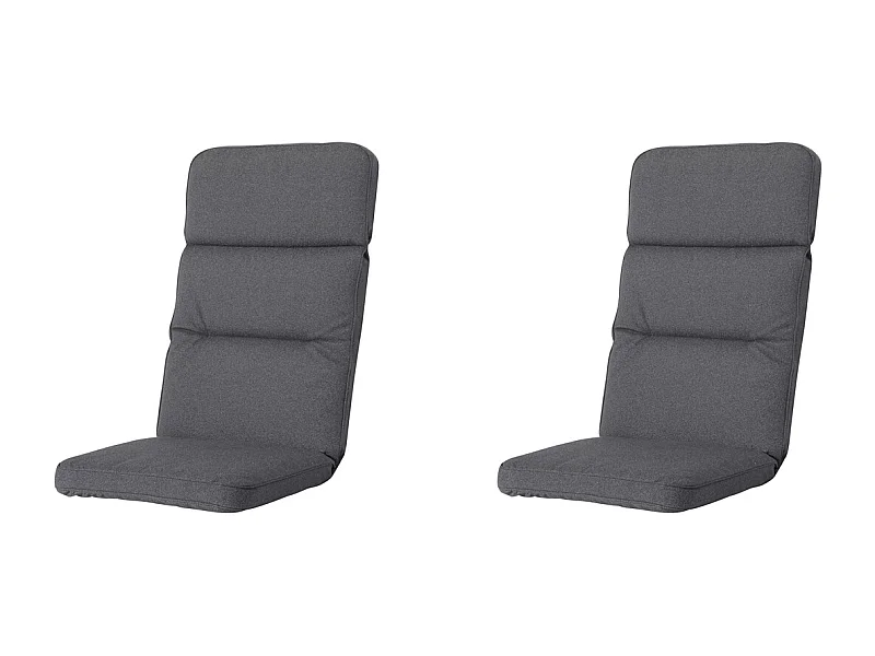 Coussin de jardin Excellent Low Back Manchester gris - Environ 105 x 50 cm - Lot de 2