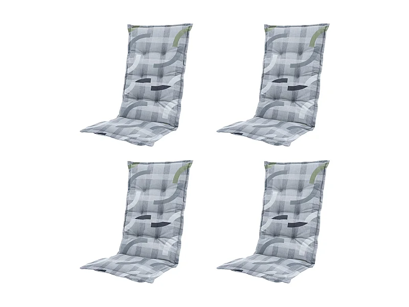 Gartenstuhlkissen High Back Tess Salbei - Ca. 123x50 cm - 4er Set