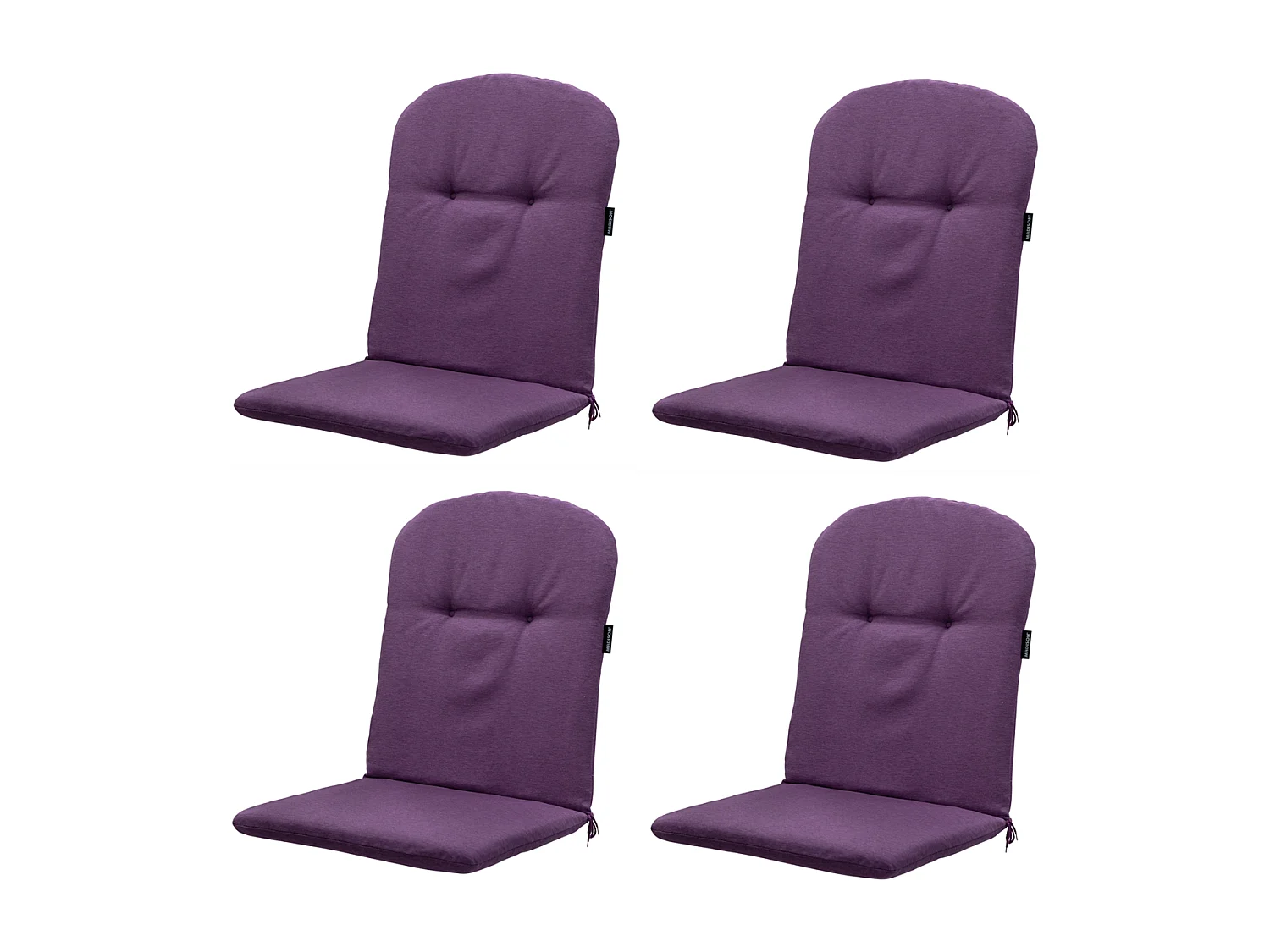 Coussin de fauteuil haut Panama violet - Environ 96 x 45 cm - Lot de 4