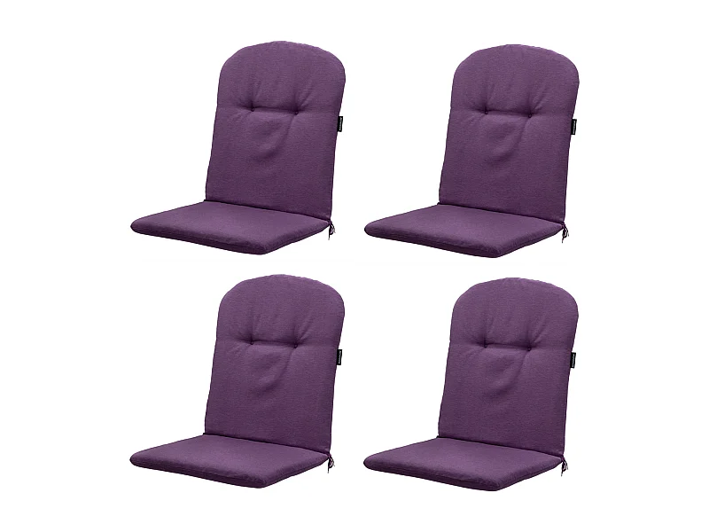 Tub Chair Kissen High Back Panama lila - Ca. 96x45 cm - 4er Set