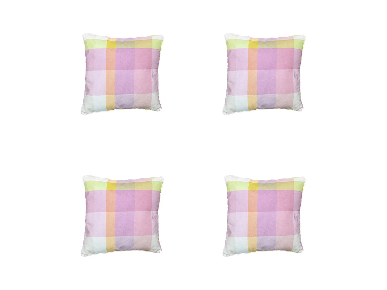 Coussin décoratif Sya violet - Environ 50x50 cm - Lot de 4
