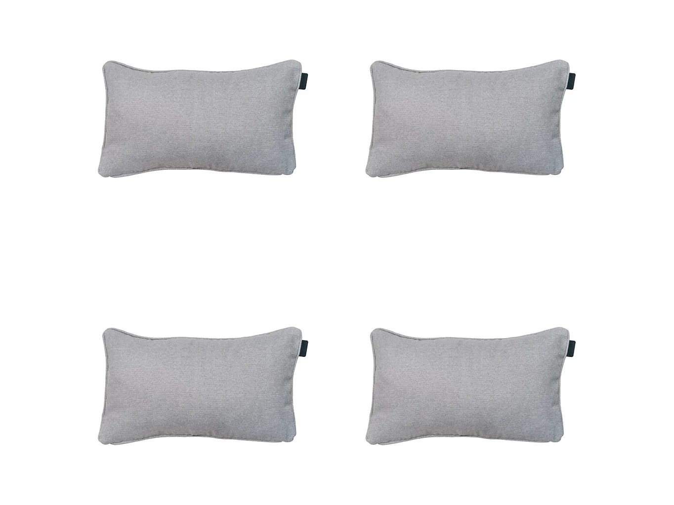 Coussin décoratif Naples gris - Env. 30x50 cm - Lot de 4
