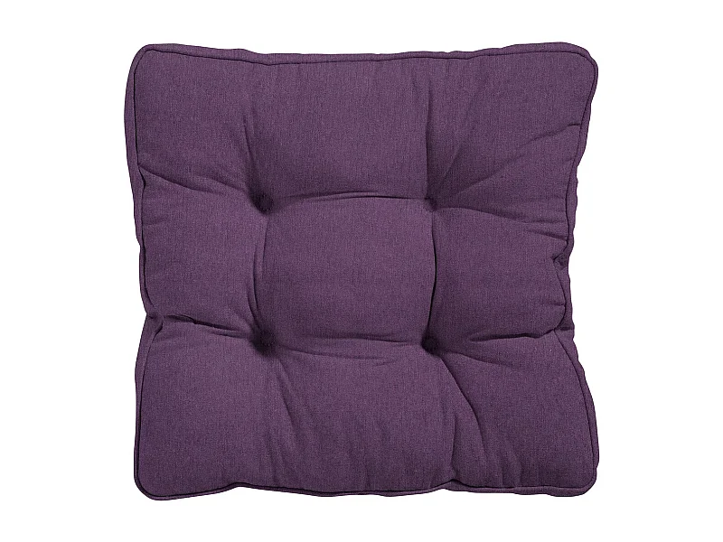 Coussin d'assise Florance Panama violet - Environ 47 x 47 cm - Lot de 4