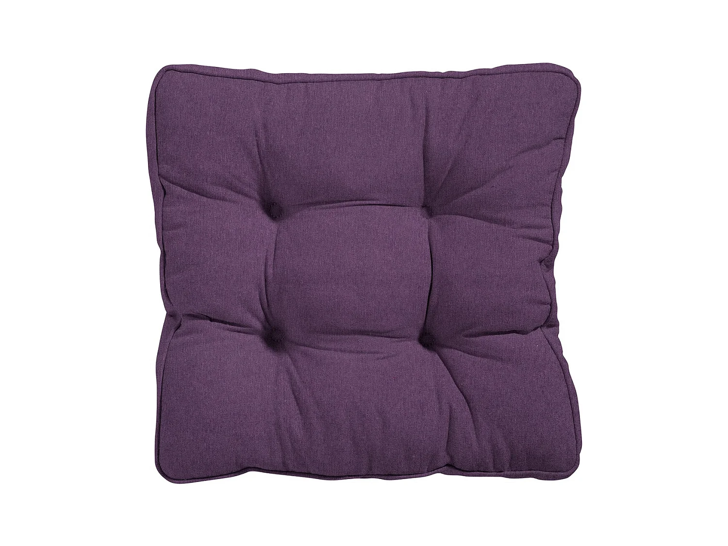 Coussin d'assise Florance Panama violet - Environ 47 x 47 cm - Lot de 4