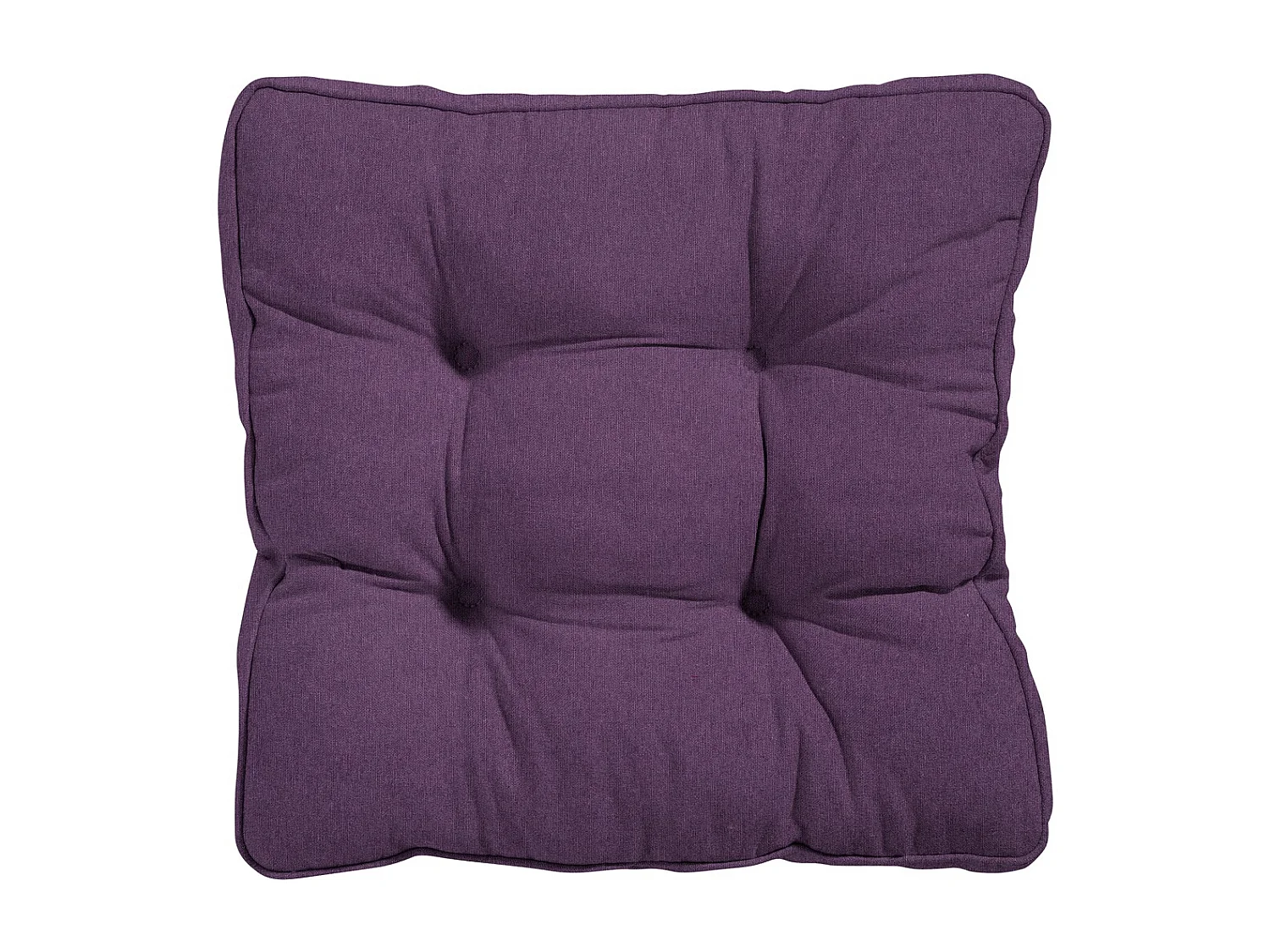 Coussin d'assise Florance Panama violet - Environ 47 x 47 cm - Lot de 4