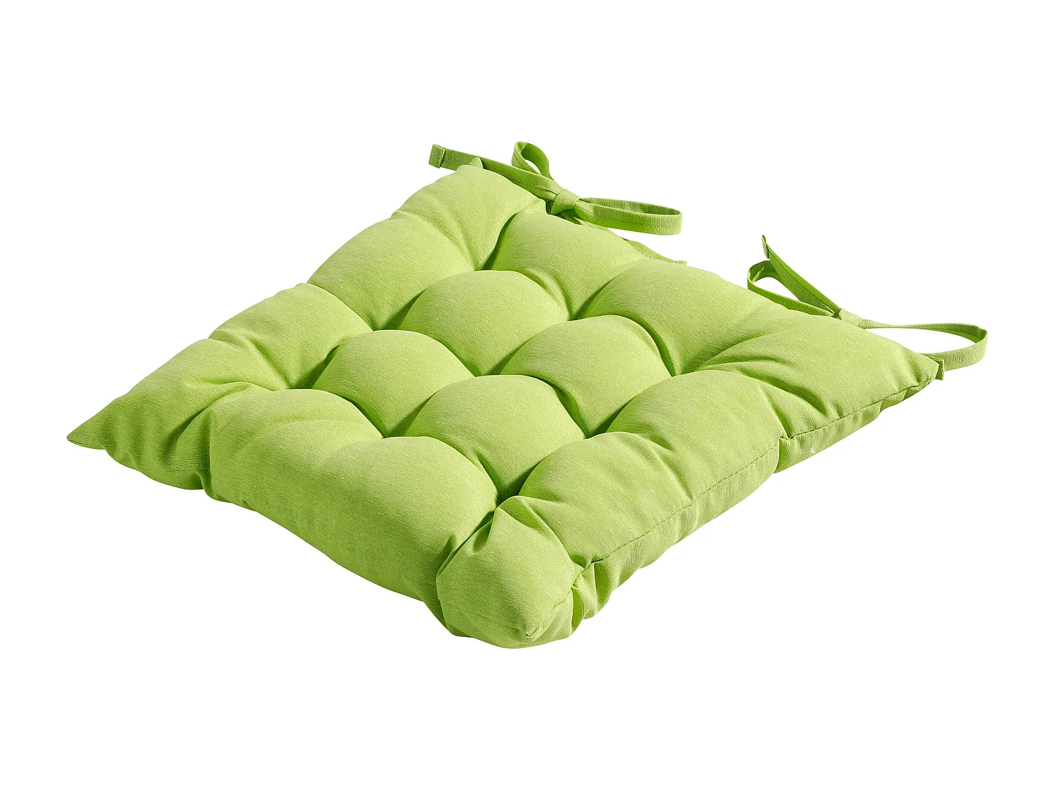 Coussin d'assise Toscane Panama citron vert - Env. 46 x 46 cm - Lot de 4