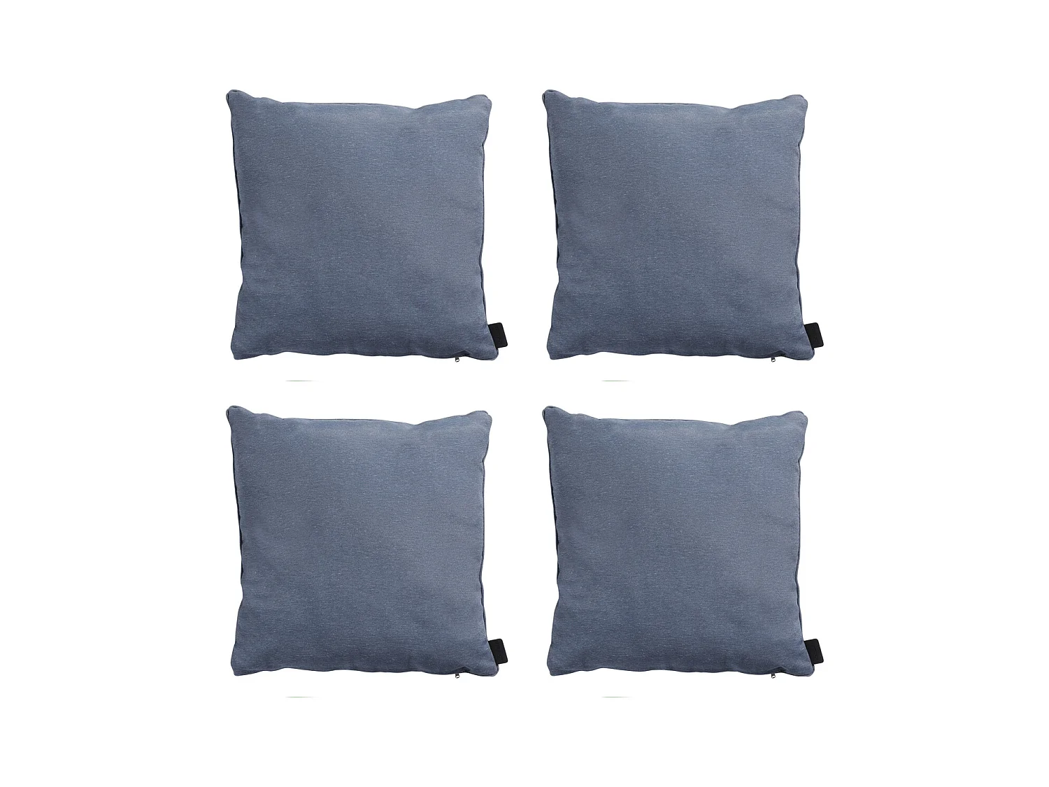 Coussin décoratif Panama bleu saphir - Env. 45x45 cm - Lot de 4