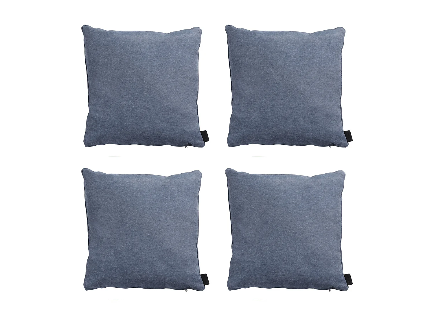 Coussin décoratif Panama bleu saphir - Env. 45x45 cm - Lot de 4